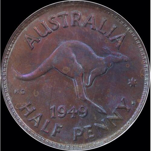 1949-Y Halfpenny Gem Unc (NGC MS65BN)
