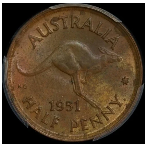 1951-Y Halfpenny Choice Unc (PCGS MS64BN)