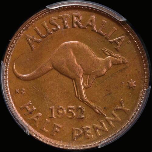 1952 Halfpenny Choice Unc (PCGS MS64BN)