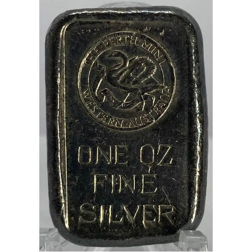 Perth Mint Silver 1 Ounce Cast Ingot 99.99% Pure 1ozt