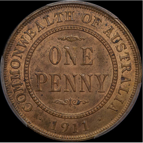 1911 Penny Choice Unc (PCGS MS64RB)