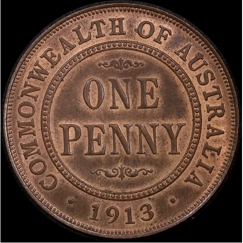 1913 Penny about Unc