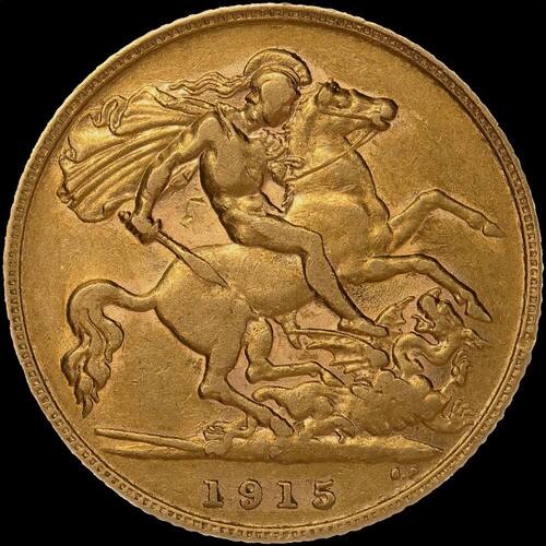 1915 Perth George V Half Sovereign Extremely Fine