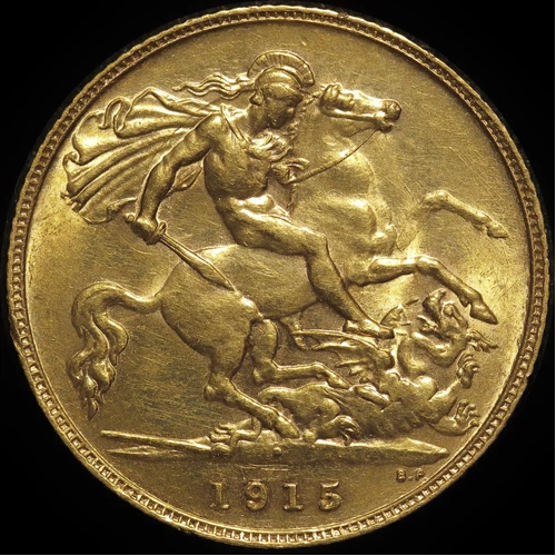 1915 Perth George V Half Sovereign good EF