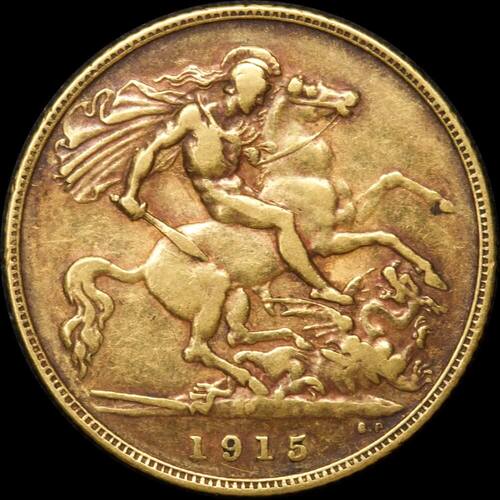 1915 Perth George V Half Sovereign good VF