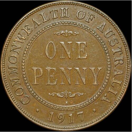 1917-I Penny Extremely Fine