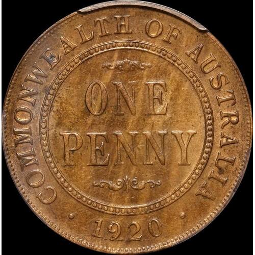 1920 Penny Dot below Indian Obverse PCGS AU58