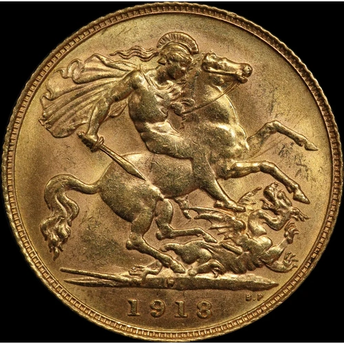 1918 Perth George V Half Sovereign good EF