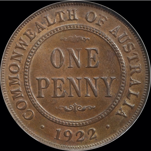 1922 Penny Indian Obverse NGC MS62BN