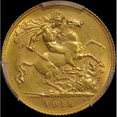 1918 Perth George V Half Sovereign PCGS MS61