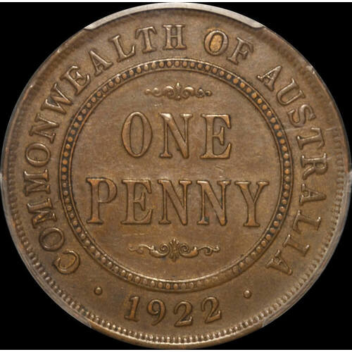 1922 Penny Indian Obverse PCGS AU55