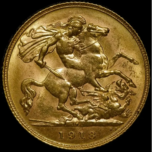 1918 Perth George V Half Sovereign PCGS MS61