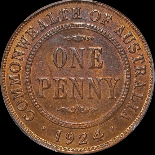 1924 Penny Indian Obverse PCGS MS63BN