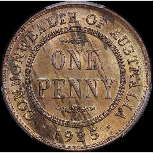 1925 Penny Choice Unc (PCGS MS63RB) Ex Borg Collection
