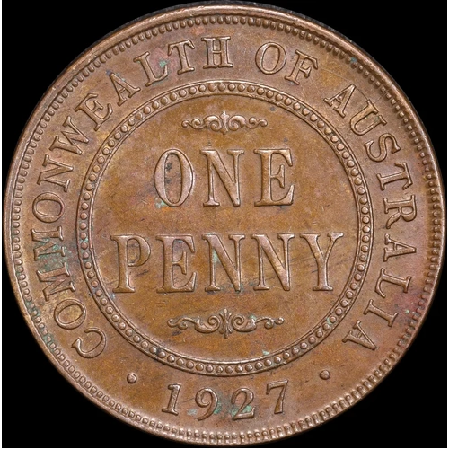 1927 Penny about Unc