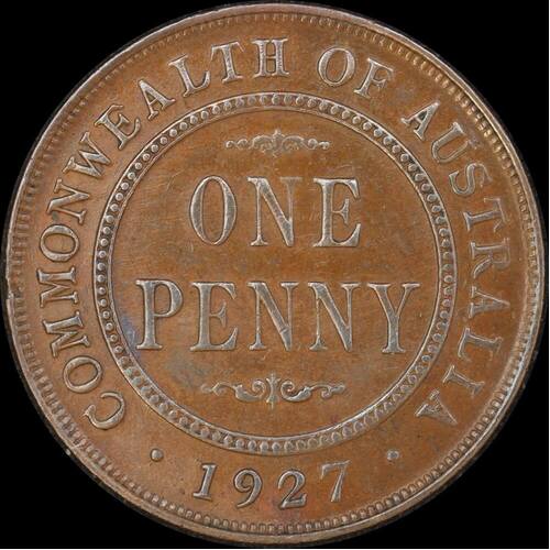 1927 Penny Indian Obverse good VF