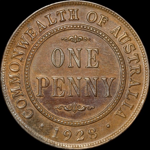 1928 Penny about Unc