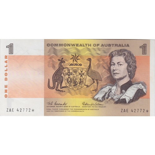 1966 $1 Note Star Note Coombs/Wilson R71S about Uncirculated