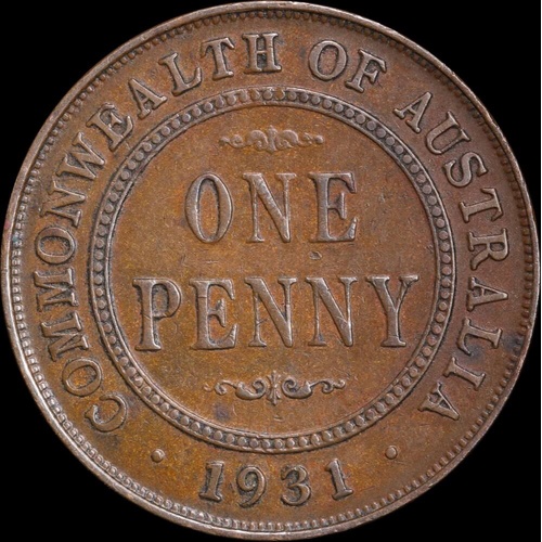 1931 Penny Indian Obverse Standard Reverse Very Fine
