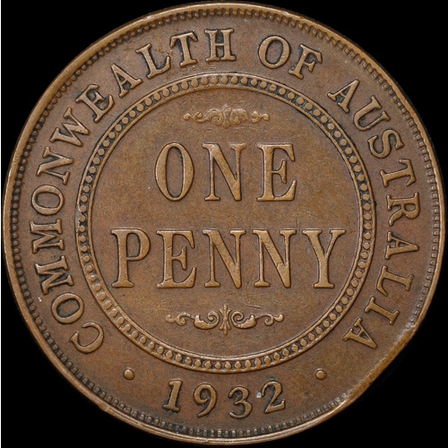 1932 Penny Clipped Planchet good VF