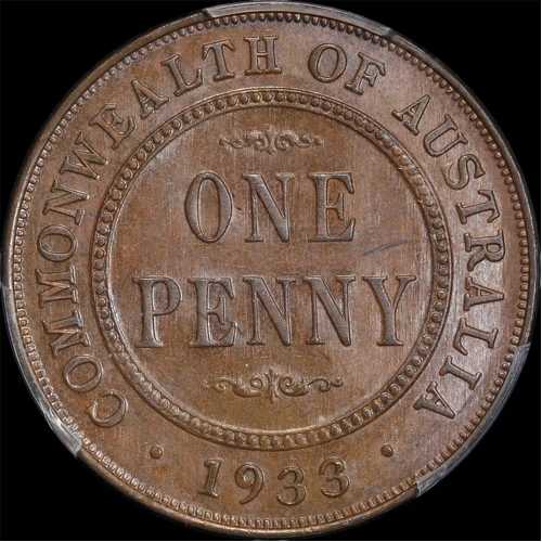 1933 Penny Uncirculated (PCGS MS62BN)