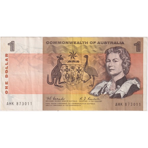 1968 $1 Note Coombs/Randall R72 Extremely Fine