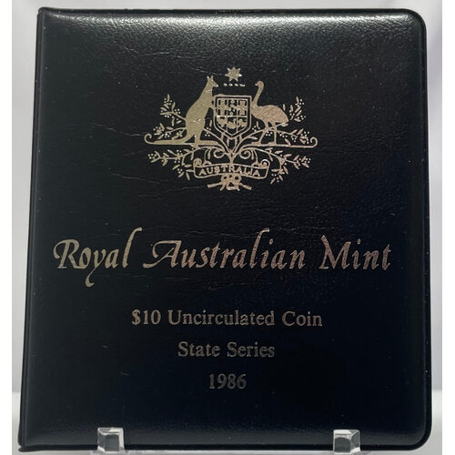 1986 10 Dollar Silver Unc Coin State Series South Australia