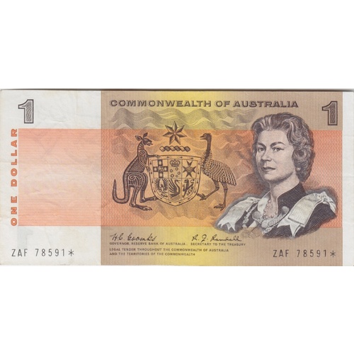 1968 $1 Note Star Note Coombs/Randall R72S good VF