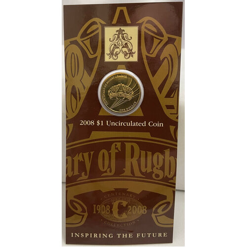 2008 1 Dollar Uncirculated Coin 100th Anniversary of Rugby League