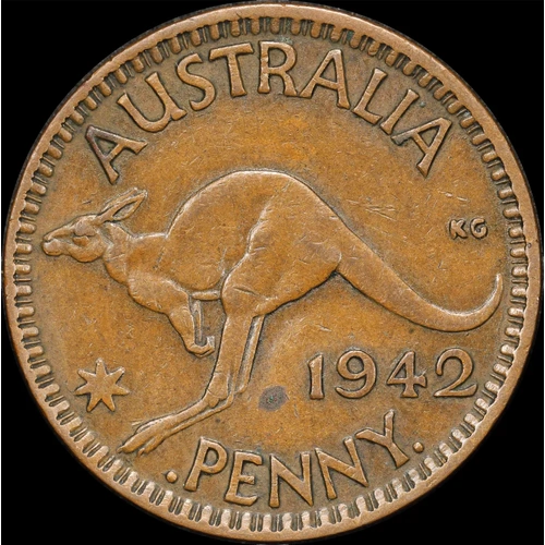 1942-I Penny Missing Mintmark Very Fine
