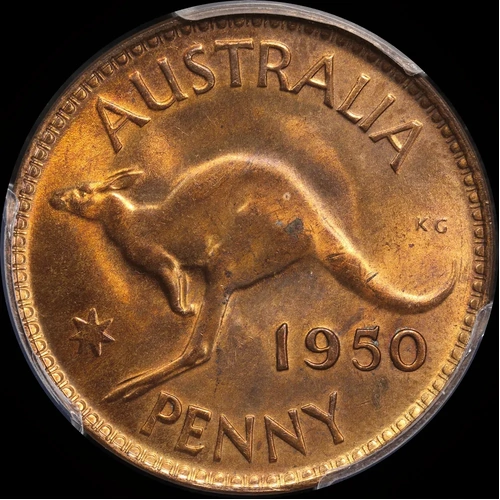 1950 Penny Choice Unc (PCGS MS64RB)