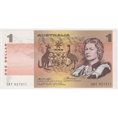 1976 $1 Note Gothic Serials Side Thread Knight/Wheeler R76C Uncirculated