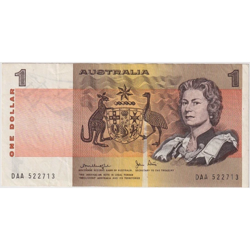 1979 $1 Note Knight/Stone R77 Simultan Print Error