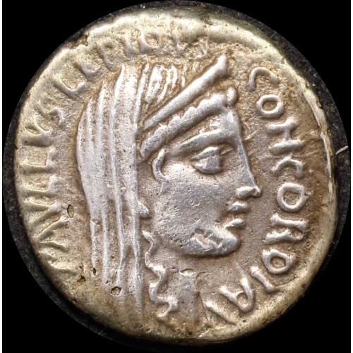 Ancient Rome (Republic) 62BCE Lepidus Paullus Denarius RRC 415/1 good VF