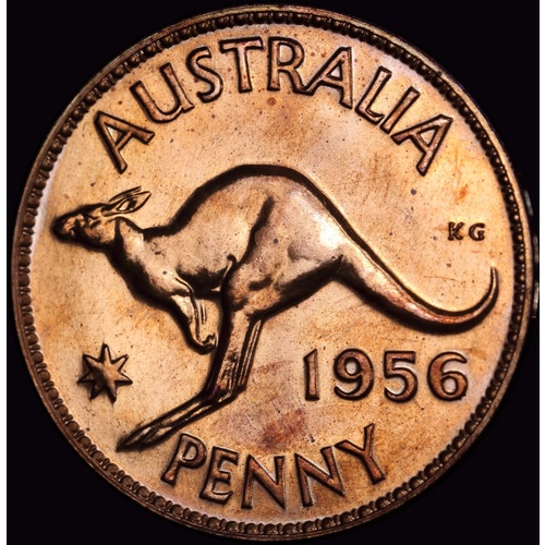 1956 Melbourne Proof Penny about FDC