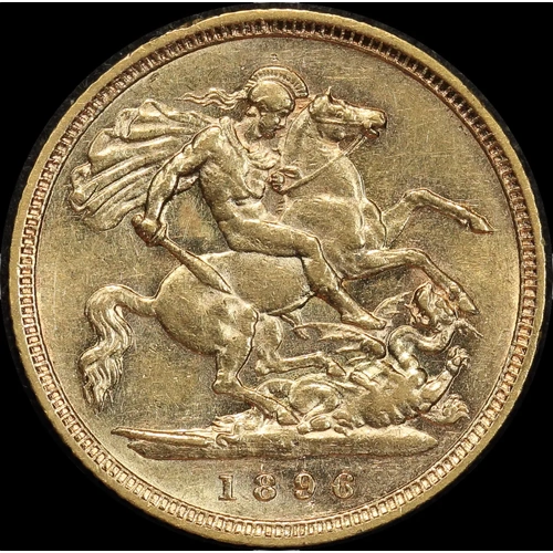 1896 Melbourne Veiled Head Half Sovereign Extremely Fine