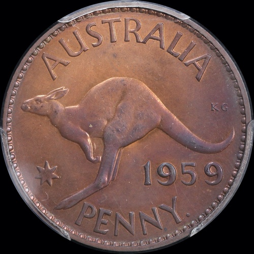 1959 Perth Proof Penny PCGS PR65RB