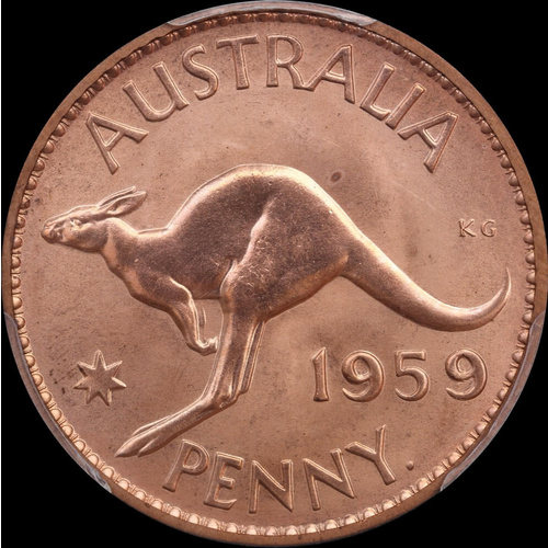 1959 Perth Proof Penny (PCGS PR66RD)