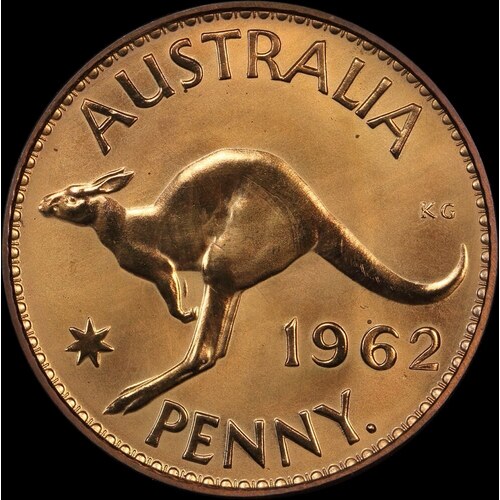 1962 Perth Proof Penny about FDC