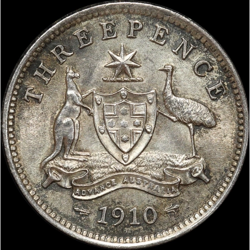 1910 Threepence Choice Uncirculated