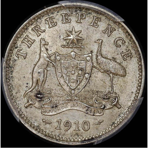 1910 Threepence Unc (PCGS MS62)
