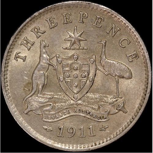 1911 Threepence good EF