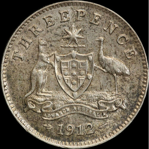 1912 Threepence good EF