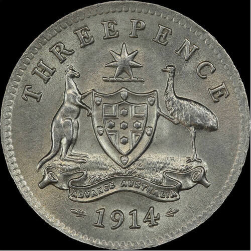 1914 Threepence Uncirculated