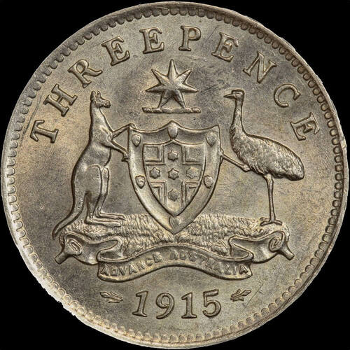 1915 Threepence good EF