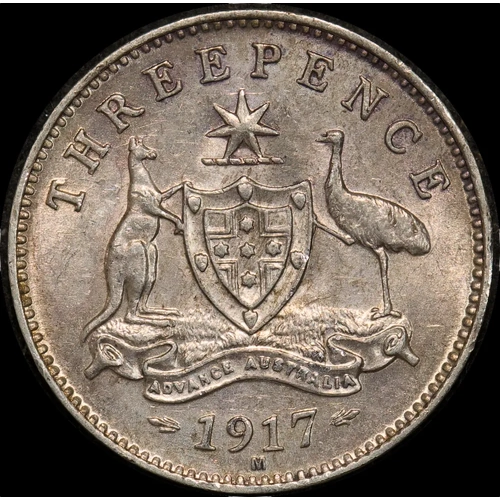 1917 Threepence Extremely Fine