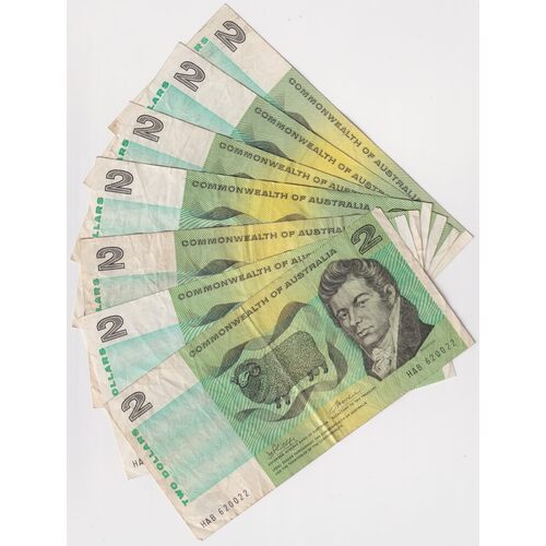 Commonwealth of Australia Paper $2 Note Issued 1966 ~ 1975 Decent Condition