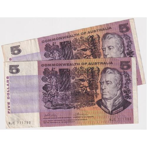 Commonwealth of Australia Paper $5 Note Issued 1966 ~ 1975 Decent Condition