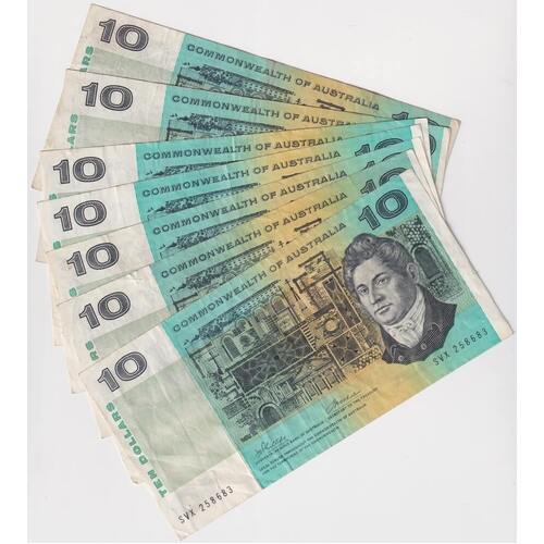 Commonwealth of Australia Paper $10 Note Issued 1966 ~ 1975 Decent Condition