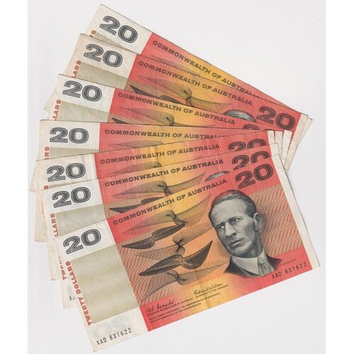 Commonwealth of Australia Paper $20 Note Issued 1966 ~ 1975  Decent Condition
